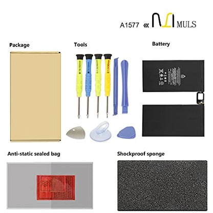 MULS A1577 Tablet Battery for Apple iPad Pro 12.9” 1st Gen Wi-Fi/Cellular A1584 A1652 020-00016 ML0F2LL/A ML0F2B/A ML0F2CL/A ML0F2FD/A ML0F2TY/A ML0G2LL/A ML0G2B/A ML0G2CL/A ML0G2FD/A ML0G2TY/A | A1584 A1652 020-00016 ML0F2LL/A ML0F2B/A ML0F2CL/A ML0F2FD/