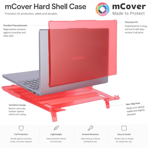 mCover Case ONLY Compatible for 2025-2026 15" Lenovo IdeaPad Slim 3 15AHP10 / 15ARP10 / 15IRH10 / 15IRU10 Series Windows Computers (NOT Fitting Any Other Lenovo Models) (Pink) - color: Pink