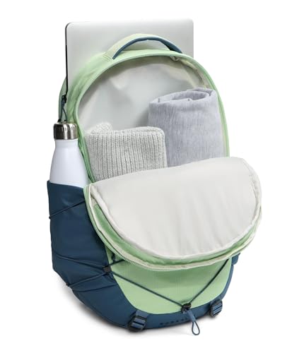 The North Face Borealis Laptop Pack, Calcified Lime/Granite Gy, OSFA | Everyday Travel Bag, Laptop Sleeve, Reflective Details - color: Calcified Lime/Granite Grey
