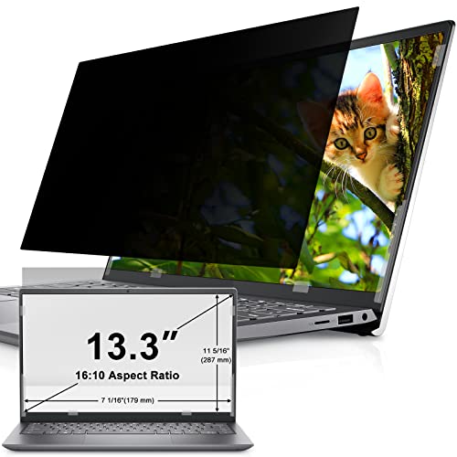 Laptop Privacy Screen 13.3 Inch for HP Dell Acer Asus Lenovo Thinkpad Envy Xps, 16:10 Aspect Removable 13in Anti Blue Light Matte Glare Privacy Filter Shield, Anti Spy Computer Monitor Security - size: 13.3" (16:10)