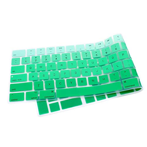 Ultra Thin Silicone Full Size Wireless Numeric Keyboard Cover Skin for Mac 2017 Magic Keyboard with Numeric Keypad MQ052LL/A A1843 US Layout,Ombre Green - color: Ombre Green