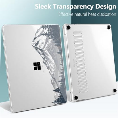 Batianda Mountain Escape Case for Microsoft Surface Laptop 13 inch | Fits Surface Laptop 2025 13" Surface Laptop for Business 2026, Slim Hard Shell, Lightweight Protection, Precision Fit - color: Misty Mountain