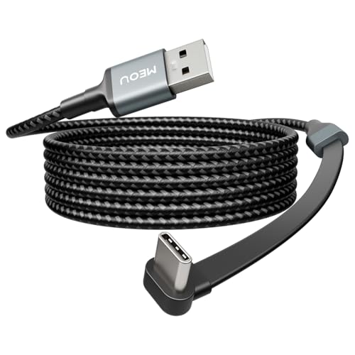 USB A to USB C Cable 6ft, 60W USB to USB C Fast Charging Cable, Right Angle USB C Cord Nylon Braided for iPhone 17/16/15, iPad Pro, Samsung Galaxy S21/S22/S23/S24, Note 20 10, Pixel 8, Nintendo etc. - size: 6ft