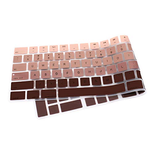 Ultra Thin Silicone Full Size Wire Numeric Keyboard Cover Skin for Mac 2017 Magic Keyboard with Numeric Keypad MQ052LL/A A1843 US Layout,Ombre Brown - color: Ombre Brown