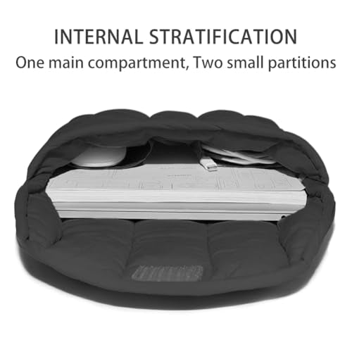 Puffy Laptop Sleeve 13-14 Inch, Soft Laptop Case, Black | Compatible with 15-16 Inch Macbook Pro/Air, Asus/Dell Xps/Lenovo Laptops, Protective Carrying Bag for Women and Men - color: Streak-Black, size: 13/14