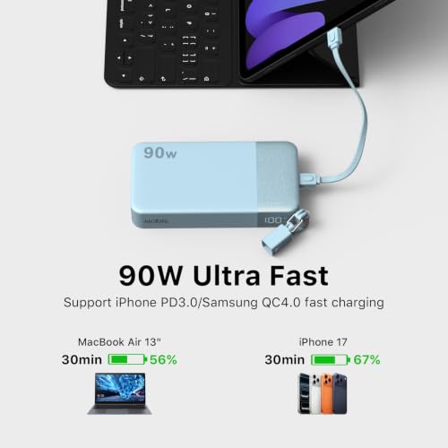 NOBIS Power Bank 90W 20000mAh Laptop Portable Charger - color: Blue