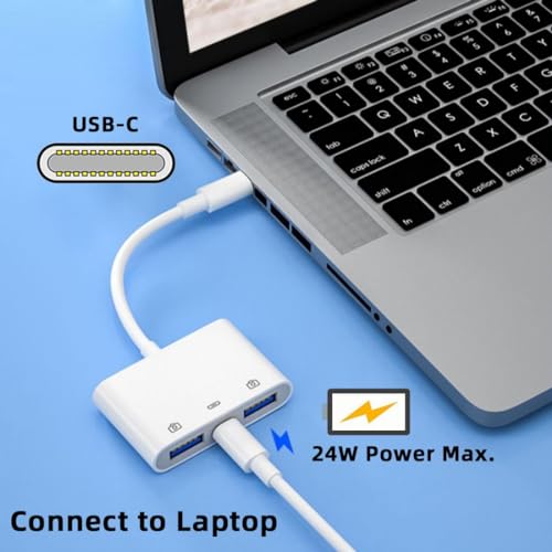 chenyang 3 in 1 USB C to 2 USB 3.0 Socket OTG Adapter with PD 24W Charge for Laptop Tablet Phone - style: USB3.0 3-in-1