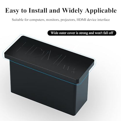 20PCS Plastic HDMI Male Port Anti Dust Dustproof Cover Cap Plug Protector Compatible with Computer Laptop TV (Black) - color: Black