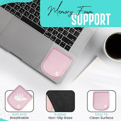 Ultra-Thin Laptop Wrist Rest Pads (Pastel Pink) - color: Pastel Pink