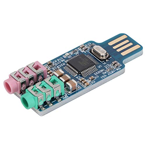 USB Sound Card,CM108 Audio Adapter Bare Plate Portable with USB Interface for Computer Laptop,Replacement for Traditional Audio Card,No Drive Program Required,Fits for
