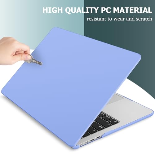 May Chen for 2026 MacBook Air 15 inch Case 2025 2024 2023 A3448 M5 A3241 M4 A3114 M3 A2941 M2 with Liquid Retina Display & Touch ID, Plastic Hard Shell with Keyboard Cover - Serenity Blue - color: Matte Serenity Blue