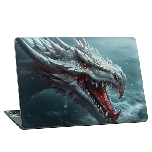 Universal Laptop Skin Sticker with 2 Wrist Pad Skins, Waterproof Scratch Resistant Vinyl Laptop Cover Decal, Cut to Fit for 11–15.6 Inch MacBook HP Dell Lenovo, Ferry Dragon - color: Ferry Dragon