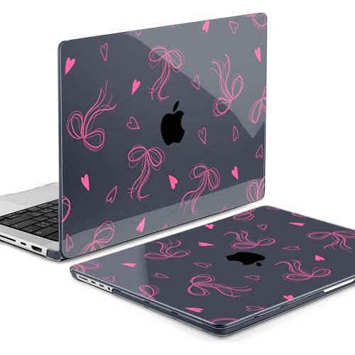 MEEgoodo Case for MacBook Pro 16 inch 2026 2024 2023 2021, Laptop Hard Shell Compatible with M5 M4 M3 M2 M1 Pro/Max Chip, Fit Model A3429/A3428/A3403/A3186/A2991/A2780/A2485, Ribbons Bow - color: Ribbons Bow