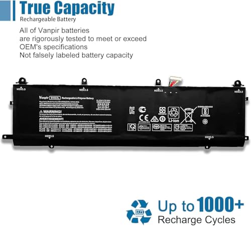 BN06XL Laptop Battery Replacement for HP Spectre X360 15 15-EB 15-EB0000NS 15-EB0005UR 15-EB1043DX Convertible 15-EB0005NI 15-EB0002NN Series HSTNN-IB9A BN06072XL L68235-1C1 L68299-005 - size: 11.18*2.95*0.31 inch BN06XL