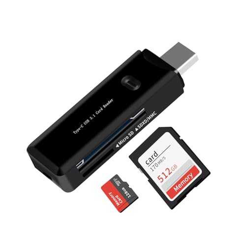 Micro SD Card Reader, Type C to Micro SD Card Adapter, Portable SD Card Reader USB C for TF Micro SDHC SDXC, Compatible with MacBook Pro, iPad Pro, Galaxy S21 etc.