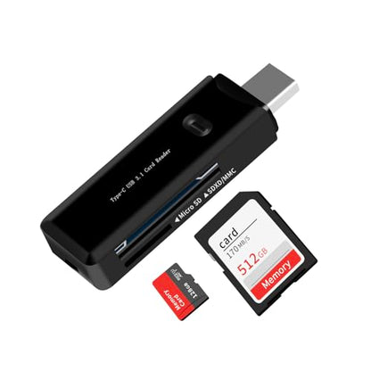 Micro SD Card Reader, Type C to Micro SD Card Adapter, Portable SD Card Reader USB C for TF Micro SDHC SDXC, Compatible with MacBook Pro, iPad Pro, Galaxy S21 etc.