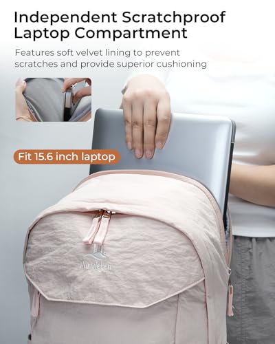 School Backpack for Teens, College Backpack Fits 15.6 Inch Laptop | Travel Backpack for Men Women, Book Bag, Casua Daypack, Water Resistant Fabric, Scratchproof Laptop Compartment (Pink) - color: Pink