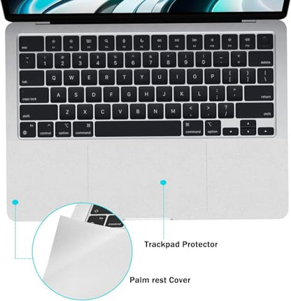 Palm Rest Skin for 2026-2022 MacBook Air 15" M5 M4 M3 M2 Chip Model A3448 A3241 A3114 A2941 Wrist Rest Protective Skin Cover (Silver) - color: MacBook Air 15.3（Silver）