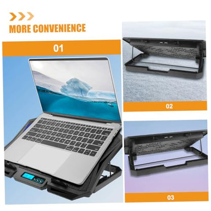 KALLORY Laptop Cooling Pad with 6 Fans 15.6 Inch Adjustable Speed USB Cooler Stand for Quiet Laptop Cooling Suitable for Gaming and Office Use