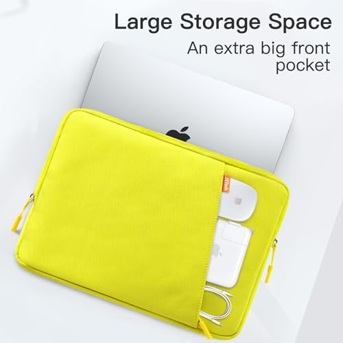 JETech Laptop Sleeve for 13-14Inch MacBook Neo (A18 Pro), MacBook Air/Pro (M1-M5) 2020-2026, 13-13.6 Inch Notebook, Waterproof Shock Resistant Bag Case with Accessory Pocket (Yellow) | For MacBook Neo (A18 Pro), MacBook Air/Pro (M5-M1) 2026-2020, Waterpro