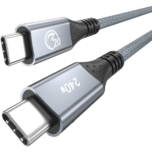USB C 3.2 Gen2X2 20Gbps Data Cable 3.3ft, USB C to USB C Monitor Display 4K Video Cable, 240W PD Fast Charging Type C to C Charger Cord for iPhone 16 15 Pro Max MacBook,iPad Pro Galaxy S25/S24