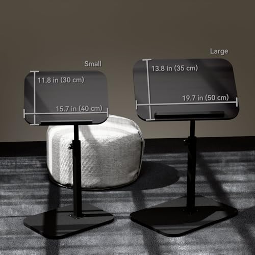 Foldable End Table,17"-31" Adjustable Height,Swivel and Turnable Desktop,TV Tray,Side Table for Small Spaces (Black, 15.7" x 11.8") - color: Black, size: 15.7" x 11.8"