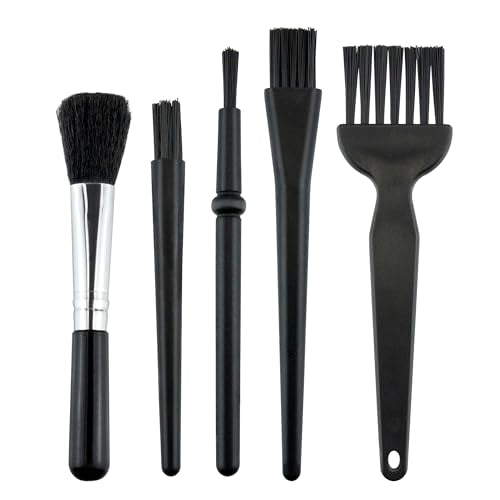 5 PCS Mini Keyboard Cleaning Brushes Kit, PP Handle Nylon Anti Static Electronic Dust Cleaning Brush for Computer Keyboard Motherboard Camera Small Space