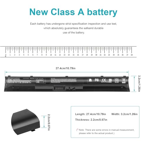 ASUNCELL 800049-001 KI04 K104 Laptop Battery for HP Pavilion 14-ab166us 15-ab 15-an 15t-ab100 15-ab143cl 15-ab223cl 15-ab153nr 15-an044nr 17t-g100 17t-s100 17-g 17-ab220nr 800009-421 14.8V 41Wh - color: KI04