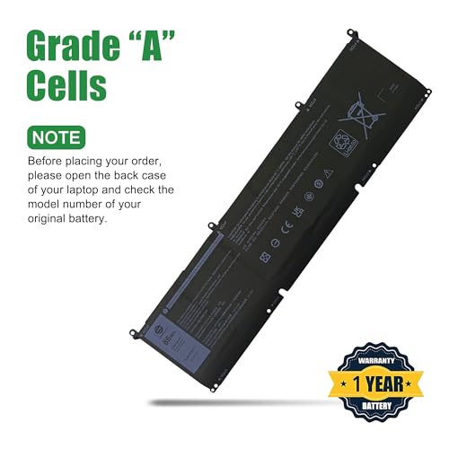 69KF2 Laptop Battery Replacement for Dell G15 5510 5511 5515 5520 5521 5525 Precision 5550 5560 Inspiron 7510 7610 Vostro 7620 Series CPX-70N2F 70N2F 070N2F 0M59JH M59JH 11.4V 86Wh 7167mAh - size: 13.4*5.7*1.4inch 69KF2