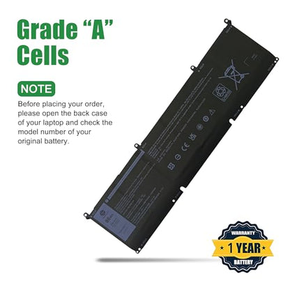 69KF2 Laptop Battery Replacement for Dell G15 5510 5511 5515 5520 5521 5525 Precision 5550 5560 Inspiron 7510 7610 Vostro 7620 Series CPX-70N2F 70N2F 070N2F 0M59JH M59JH 11.4V 86Wh 7167mAh - size: 13.4*5.7*1.4inch 69KF2