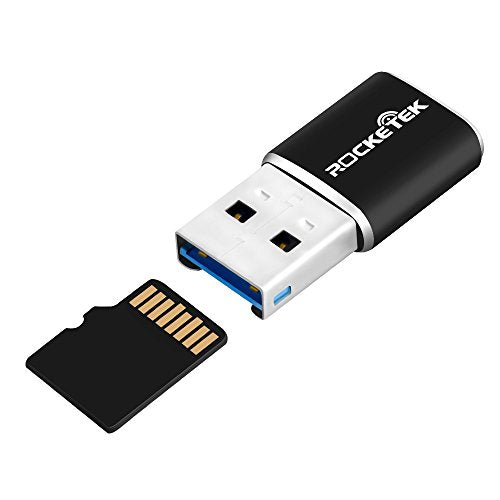 Rocketek Aluminum USB 3.0 Portable Memory Card Reader Adapter for Micro SD Card/TF Card Reader Adapter