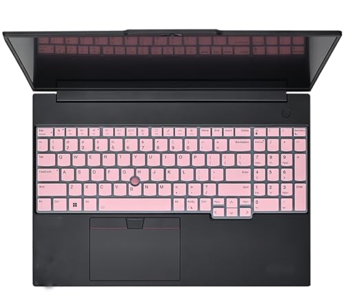 Keyboard Skin Compatible for 2025-2022 Lenovo ThinkPad E16 L16 T16 P16 P16v P16s 16 inch, Thinkpad L15 Gen 4/3 15.6" (Not Compatible for Thinkpad Z16, L15 Gen 2/1) (Pink) - color: Pink