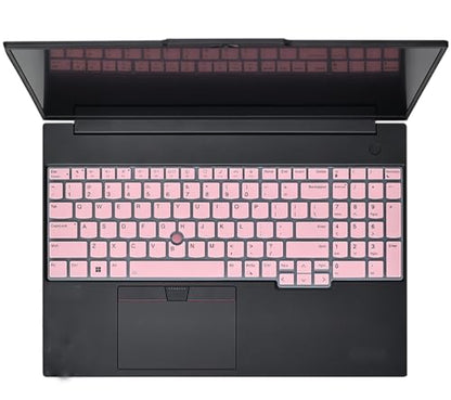 Keyboard Skin Compatible for 2025-2022 Lenovo ThinkPad E16 L16 T16 P16 P16v P16s 16 inch, Thinkpad L15 Gen 4/3 15.6" (Not Compatible for Thinkpad Z16, L15 Gen 2/1) (Pink) - color: Pink