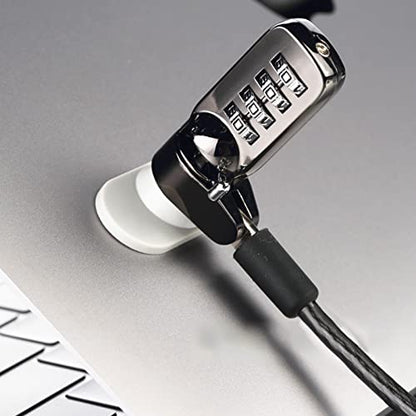 Laptop Cable Lock Hardware Security Cable Lock Anti Theft Combination Lock for iPad Tablet Laptop MacBook and All Other Notebooks and Tablets （2pcs Black - color: Rectangular black 2Pcs