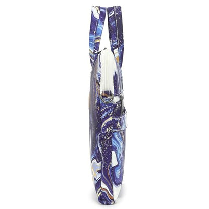 DACHEE Laptop Shoulder Bag for 15 Inch/15.6 Inch Macbook Pro - color: Royal Blue Marble Shoulder
