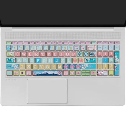 Keyboard Cover for 15.6" HP ProBook 450 G8 G9 G10 / ProBook 455 G8 G9 G10 /ProBook 650 G8/HP Zbook Power G8 G9, Cute Keyboard Skin, Sakura - color: Sakura