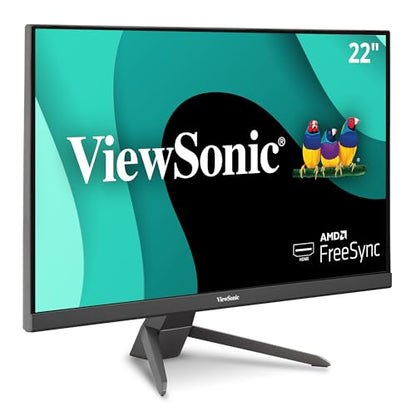ViewSonic VX2267-MHD 22 Inch 1080p Monitor, 100Hz Refresh Rate with FreeSync for Ultimate Home Entertainment, Eye Care Technology, Ultra-Thin Bezels, HDMI, and DisplayPort Inputs - size: 22 Inches