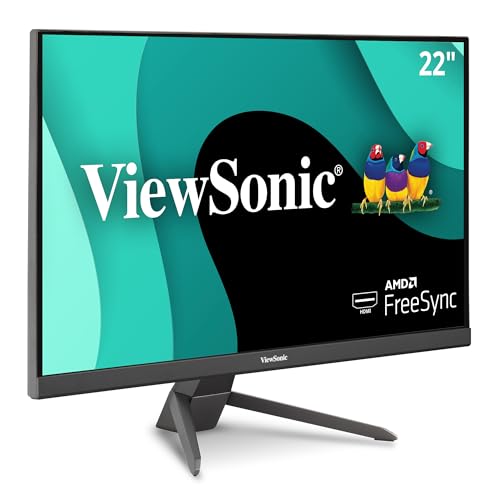 ViewSonic VX2267-MHD 22 Inch 1080p Monitor, 100Hz Refresh Rate with FreeSync for Ultimate Home Entertainment, Eye Care Technology, Ultra-Thin Bezels, HDMI, and DisplayPort Inputs - size: 22 Inches