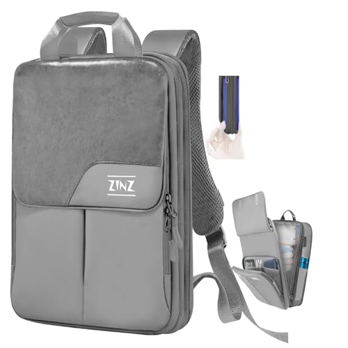 Slim & Expandable Laptop Backpack 15.6 16 17 inch Travel Business Backpack Water-Resistant Daypack for Men and Women，Grey - color: G01y01