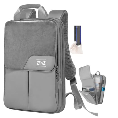 Slim & Expandable Laptop Backpack 15.6 16 17 inch Travel Business Backpack Water-Resistant Daypack for Men and Women，Grey - color: G01y01