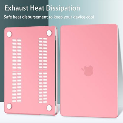 May Chen Case for MacBook Air 13/13.6-inch (M5/M4/M3/M2, 2022-2026 Models A3449 A3240 A3113 A2681), Lightweight | Closes Seamlessly | Ideal for Work Hard Shell Case, Matte Pink - color: Matte Pink