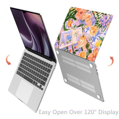Compatible with MacBook Neo 13 inch Case 2026 Cute Flower Book | Release Model A3404 with A18 Pro Chip | Protective Hard Shell Matte Cover for MacBook Neo 13'' - color: Afternoon Tea, size: MacBook Neo 13 inch