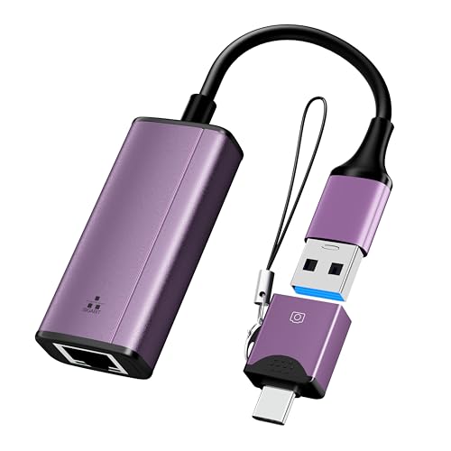 USB C to Ethernet Adapter, USB 3.0 & USB-C to RJ45 Network Adapter