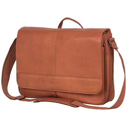 Kenneth Cole REACTION Colombian Leather Slim Single Compartment - color: Cognac