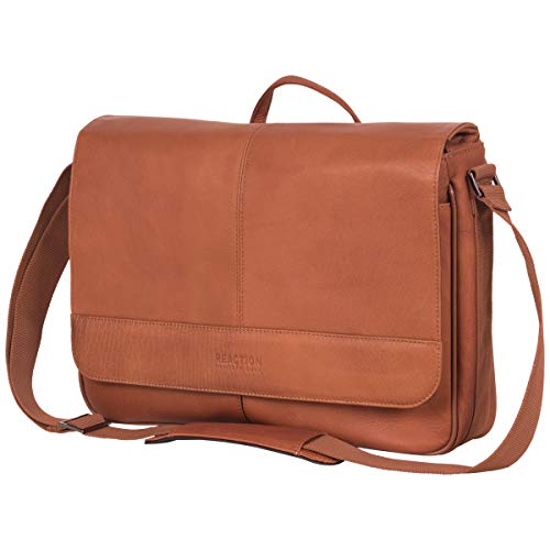 Kenneth Cole REACTION Colombian Leather Slim Single Compartment - color: Cognac