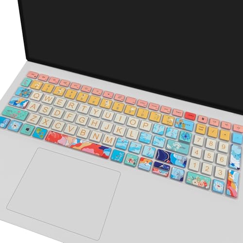 Keyboard Cover for Dell Inspiron 15 3000 5000 7000 3510 3511 3515 3525 3530 3535 5510 5515 5518 7510 15.6", Inspiron 16 7610, Vostro 15 3510 5510 5515, Latitude 3520, Litter Flowers - color: Litter Flowers