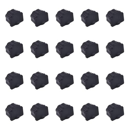 20 PCS RJ11 Port Anti-dust Plugs, Silicone Covers Caps Stoppers, Port Protector for End Computer Digital Socket Printer, 0.37 x 0.3 (LxW) - size: RJ11/Black/20 PCS