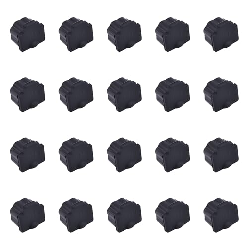20 PCS RJ11 Port Anti-dust Plugs, Silicone Covers Caps Stoppers, Port Protector for End Computer Digital Socket Printer, 0.37 x 0.3 (LxW) - size: RJ11/Black/20 PCS