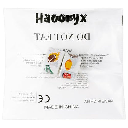 Haooryx Football Sport Stickers Rolls - 1000 Pcs Football Rugby Rugger Waterproof Vinyl Reusable Laptop Stickers Scrapbook Water Bottle Page Activity Pad Birthday Party Favor Kids Skateboard - style: Football 2Roll