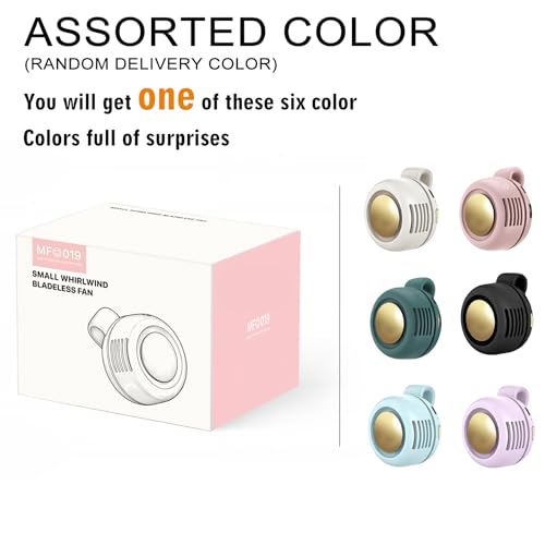 Portable Clip-On Fan, Mini USB Rechargeable 360° Rotatable Fan, 3-Speed Silent Mini Bladeless Fans